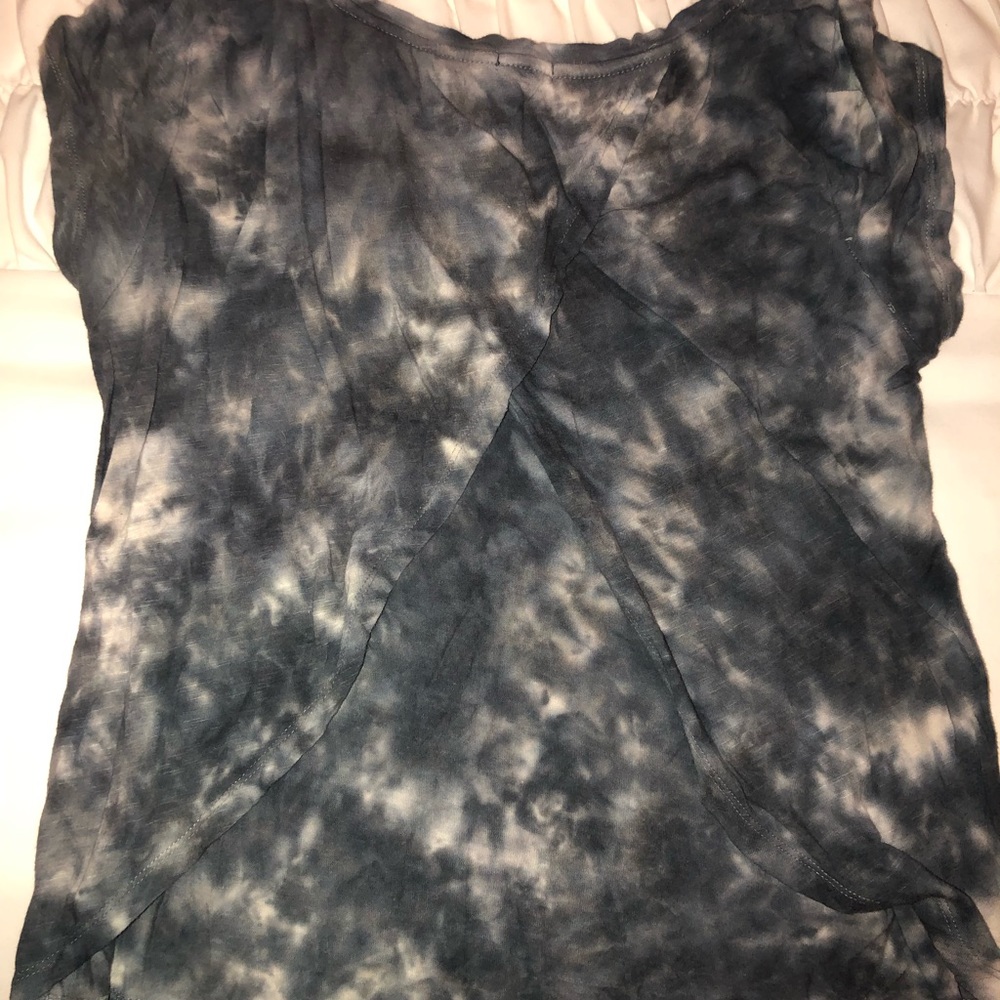 Grey Back Cut-Out Tie Dye Tee